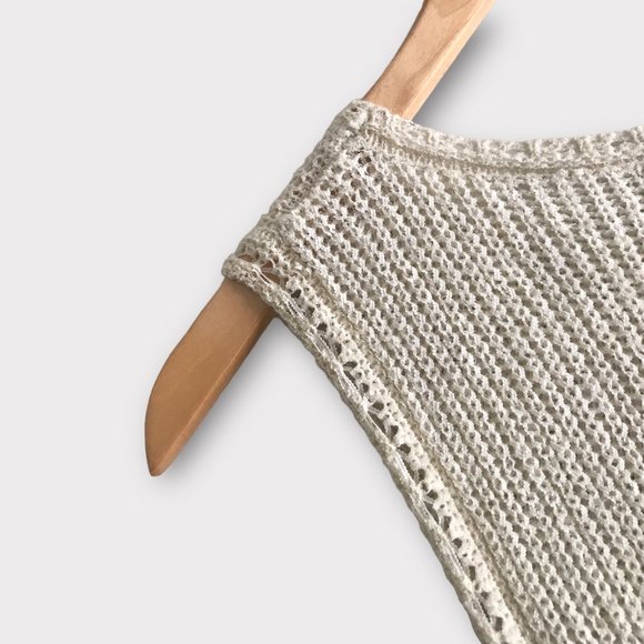 PEPIN ANTHROPOLOGIE Boho Fringe Tassel Crochet Knit Tank Top Size Small - Picture 5 of 7